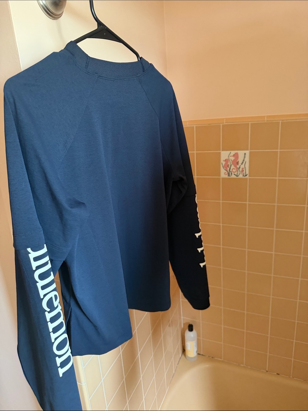 NWOT lululemon athletica Navy Long-Sleeve Tennis Club Logo LONG TEE - Picture 6 of 7